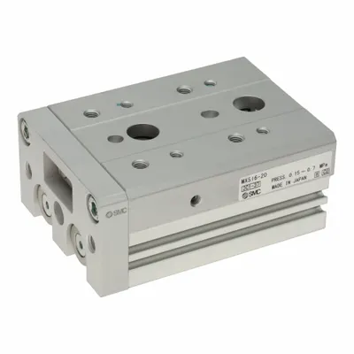 SMC Air Slide Table: 50 mm Stroke Lg, 16 mm Bore Dia, Mfr Part # MXS16-50, MXS Series - Pneumatic Slide Tables