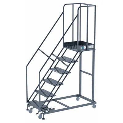 BALLYMORE Ladder: 5 ft Platform Ht, Assembled, Steel, Manual Lock, Perforated - Steel Manual-Lock Ladders