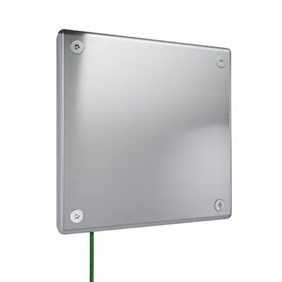 LEGRAND Wall Plate: Blank, 1 Gang, Silver - Tamper-Resistant Wall Plates