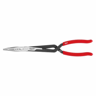 MILWAUKEE Long Reach Pliers: 2 in Max Jaw Opening, 13 in Overall Lg, 3 in Jaw Lg - Long-Reach Needle-Nose Pliers