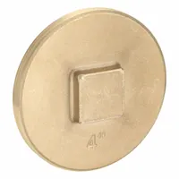 OATEY Plug: Plug, 4 in Fitting Pipe Size, NPT Threaded, Brass, 10 psi, Square Drive (MPN 42374)