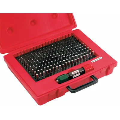 STARRETT Pin Gauge Set: Go (Plus), 0.751 in to 0.832 in, 0.001 in Dia Increment - Go (Plus) Pin Gauge Sets - Uncoated Tool Steel