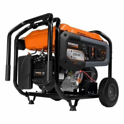 GENERAC Portable Generator: Conventional, Gasoline, 8,000 W Running, 10,000 W Starting - Conventional Generators