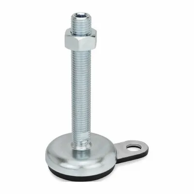 JW WINCO Male-End Leveling Mount: Swiveling Stud, 5/8"-11 Thread Size, 3.15 in - Non-Skid Male Leveling Mounts
