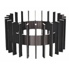 The SOLIDDRIVE SD1-HS-BL is a heat sink designed for thermal management in speaker systems. It measures 24 inches in overall length and 48 inches in overall width. This unit is used to dissipate heat generated by speakers in professional audio installations, helping to maintain safe operating temperatures.