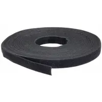 VELCRO BRAND Perforated Back to Back Strap: 75 ft Lg, 1 in Wd, 50 lb Tensile Strength, Black (MPN 100X12K1WP/25)