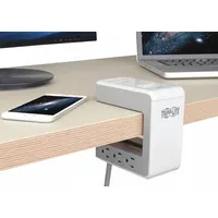 TRIPP LITE Outlet Strip: 6 Outlets, 8 ft Cord Lg, 1,080 J Rated Energy, 15 A Current, Gray, 5-15P (MPN TLP648USBC)