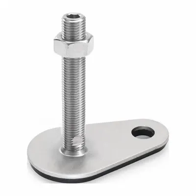 JW WINCO Male-End Leveling Mount: Swiveling Stud, 3/4"-10 Thread Size - Non-Skid Male Leveling Mounts