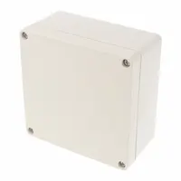 HAMMOND Enclosure: ABS, 4 in x 4 in x 2 in, NEMA 12/13/4/4X/6/6P, Screw On, Solid Cover (MPN 1554NGY)