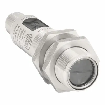 IFM Photoelectric Sensor: M18 Threaded, Built-in Connector, 4 - Pin M12 Connector - Cylindrical Sensors with Built-in Connectors