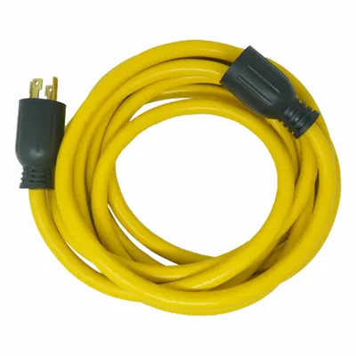 SOUTHWIRE Extension Cord: Outdoor Use, 20 ft Lg, Outlet, 1-15P, 10/4, STW, Yellow - Outdoor Extension Cords with Single Outlet