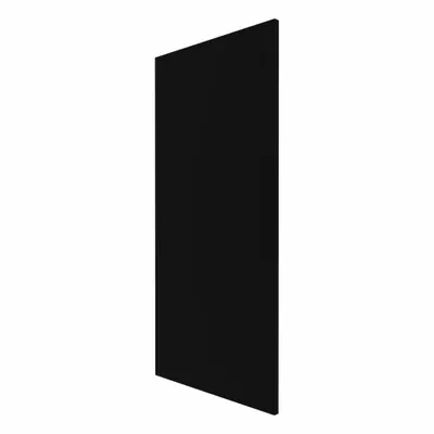 HADRIAN Screen: Solid Plastic HDPE, Plastic, Black, 48 in Ht, 18 in Wd, 1 in Thick - Panels & Panel Posts for Bathroom Partitions