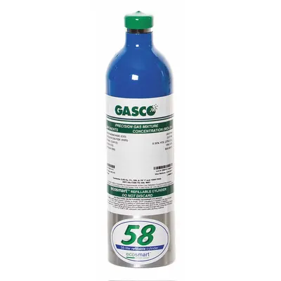 GASCO X02NI99CA580036 Calibration Gas, Azane 50 ppm in Nitrogen - Calibration Gases for Portable Gas Detectors
