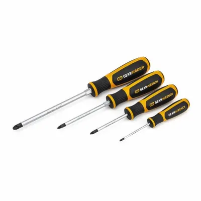 GEARWRENCH Screwdriver Set: 1-10 Pieces, 4 Pieces, Pozi Tip - General Purpose Screwdriver Sets