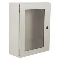 WIEGMANN Enclosure: Steel, 16 in x 12 in x 6 in, NEMA 12/13/3R/4, Solid with Window Cover, Hinged (MPN N412161206WC)