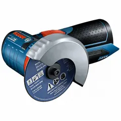 This 12V DC cordless angle grinder features a brushless motor, standard head, and barrel grip. It accepts 3-inch wheels and includes overload protection. Suitable for cutting, grinding, and surface preparation on metal, tile, and masonry in maintenance, fabrication, and construction tasks. Sold as tool only; battery and charger not included.
