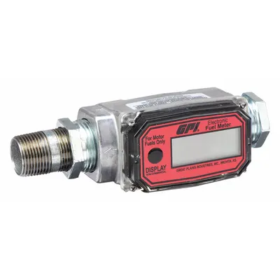 GPI Electronic Flowmeter: Fuel Meter, Turbine, 1 in FNPT, 1 in Connection Size - Inline Turbine Totalizers for Fuels