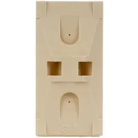 Adhesive mount cable tie base measuring 2 in L x 1 in W x 0.35 in H with a 0.18 in slot height. Beige color. Designed for use with miniature, intermediate, and standard cable ties. Suitable for securing and organizing cables in control panels, data centers, and electrical installations