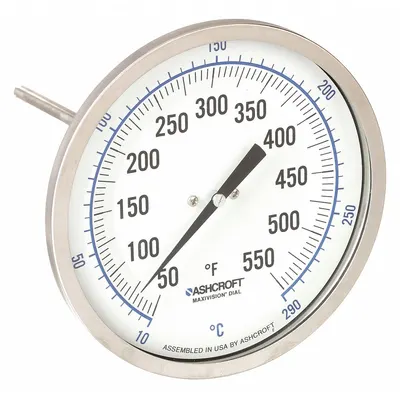 ASHCROFT Adjustable-Angle Thread-Mount Dial Thermometer - Adjustable-Angle Thread-Mount Dial Thermometers