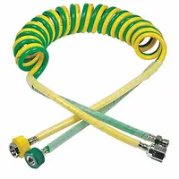 MAXTEC Dual Coil Hose: Air/Oxygen, Dual Coil, Coiled, Green/Yellow, 1/2 in Dia (MPN R129P01)