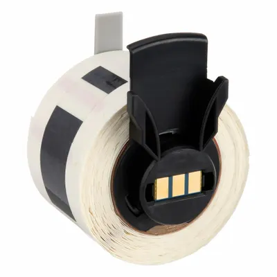 BRADY Pre-Cut Label Stock Roll: 1 in x 1 in, Polyester, Cryogenic, Permanent Adhesive - Brady Water-Dissolvable Continuous Label Rolls