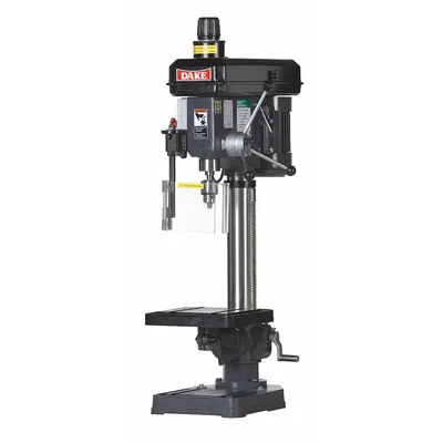 DAKE Bench Drill Press: Belt, Variable Speed, 545 RPM – 4,000 RPM, 14 1/8 in Swing - Benchtop Drill Presses with Manual Downfeed