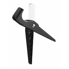 This plastic tubing and hose cutter uses a standard shear cutting action for clean cuts on polyethylene tubing. It has an OD cutting capacity of 1/8 in to 1 7/8 in and a tool length of 8 in. Commonly used in plumbing, irrigation, and maintenance tasks requiring precise cuts on flexible plastic lines.