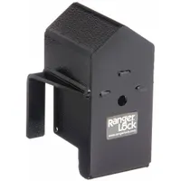 RANGER LOCK Padlock Guard with Lock: Steel, Black, 5 in Guard Lg, 6 1/2 in Guard Wd, 4 in Guard Ht (MPN RGSE-0L)
