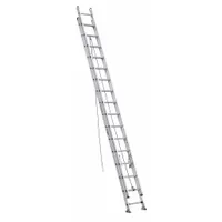 WERNER Extension Ladder: 32 ft Ladder Size, Aluminum, 375 lb Load Capacity, 74 lb Wt, 2 Sections (MPN D532-2)
