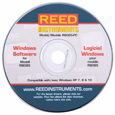REED INSTRUMENTS Software: PC Software, R8085-PC - Sound Level Meter Accessories