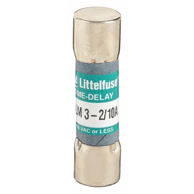 LITTELFUSE Fuse: FLM Series, Midget, Time-Delay, 3.2 A, 250 V AC - Time-Delay Cylindrical Fuses