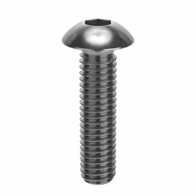 FOREVERBOLT Socket Head Cap Screw: M3x0.50 Thread Size, 12 mm Lg, Button, NL-19, Stainless Steel - Button Head Socket Cap Screws