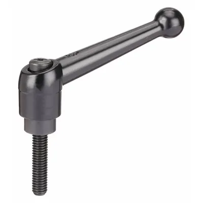 KIPP Ball-Style Adjustable Handle with Threaded Stud M8 64 mm - Ball-Style Adjustable Handles with Threaded Stud