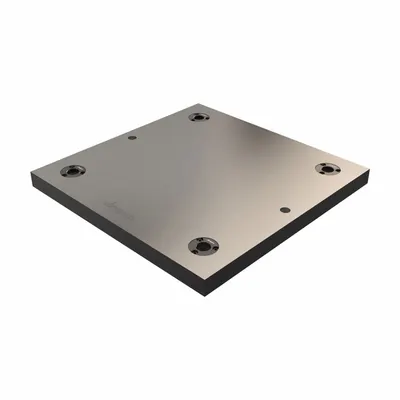 JERGENS Subplate: Ball Lock, Square, Steel, 16 in W x 16 in L x 1.125 in H, 81 lb Wt - Ball Lock Fixturing Subplates