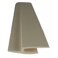 This PVC joint cover is used to finish expansion joints in wall panel systems, allowing for panel movement while providing a clean appearance. It is 0.025 inches thick and 8 feet long, in a tan color