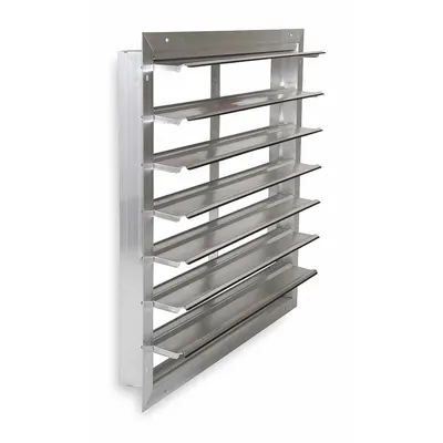 Dayton 39 in H x 39 in W x 3 in D Double Panel Wall-Mount Backdraft Damper - Wall-Mount Backdraft Dampers