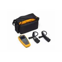 Electric vehicle charging station tester with LCD display and Bluetooth capability. Includes Type 1 charger connector and Tesla connector. Tests GFCI trip functionality and complies with IEC 61851 standards. Powered by AA batteries