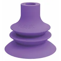 PIAB Vacuum Pad: Plain Pad without Adapter, 50 mm Pad Dia, Thermoplastic Elastomer, Purple, 60A (MPN VL50BX)