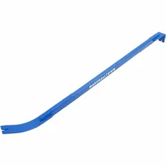 Flat bar with a 46-inch overall length, 1-inch bar width, and 1-inch end width. Features two nail slots and a powder-coated finish. Used for prying, demolition, and general construction tasks.