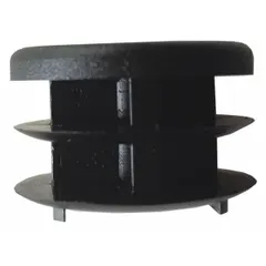 Black post cap designed to fit over the top of posts on compatible shelving or rack systems. Provides a finished appearance and helps protect post ends. Suitable for use in material handling storage applications.