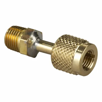 YELLOW JACKET Quick Coupler: 8 1/4 in Lg, 180° Angle, Input 1/4 in Female QC - Manifold Hose Adapters, Couplers & Unions