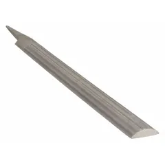 Half-round file with double-cut side for aggressive material removal and single-cut side for finishing. Single edge bastard cut, regular taper, 14 in length without tang. Natural finish. Suitable for general-purpose metal removal, deburring, shaping, and smoothing in fabrication and maintenance.