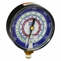 YELLOW JACKET Low Side Gauge: Low Side Gauge, 0 psi to 800 psi, Non-Liquid Filled, 3 1/8 in Dia (MPN 49224)