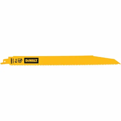 DEWALT Reciprocating Saw Blade: 6 Teeth per Inch, 12 in Blade Lg, 0.06 in Blade Thick - General Purpose Blades