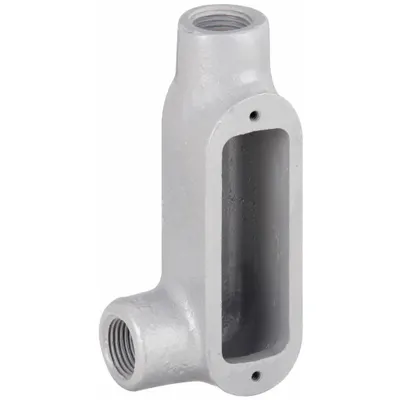 HUBBELL KILLARK Conduit Outlet Body: Iron, 1 in Trade Size, LL Body, 13 cu in Body Capacity - LL - 90° Elbow Type