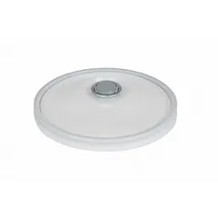 White HDPE tear tab lid with snap-on/spout design. Overall diameter 12 1/8 in. FDA approved and UN 1H2/Y1.5/30 rated for regulated liquid transport and food-contact applications. Suitable for sealing pails in industrial and material handling environments.