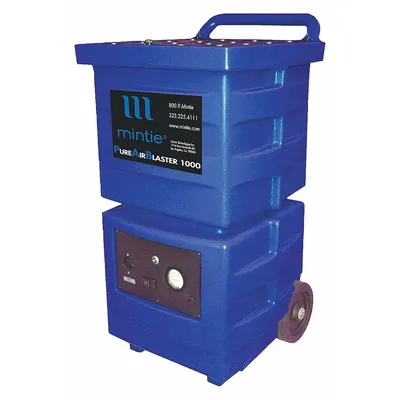 MINTIE TECHNOLOGIES Air Scrubber: Polyethylene, Negative Air Pressure/Particulate Filtration - Impact-Resistant Plastic Negative Air Machines