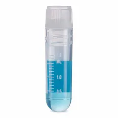 Cryogenic Vial, Polypropylene, 2 mL, Sterile, Colorless, Round Bottom, Internal Threads, with Closure