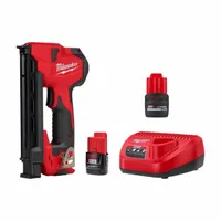 MILWAUKEE Staple Gun Kit: 1 Battery, No Charger, Sequential, For 1 in to 1 in Staple Leg Lg, Brushed (MPN 2448-20, 48-11-2425)