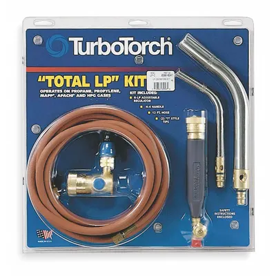 TURBOTORCH Torch Kit: Swirl Flame, External Lighter - High Output Extended Reach Hose Torches